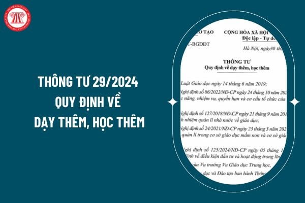 Thông tư 29/2024 quy định về dạy thêm, học thêm thế nào? Tải về Thông tư 29/2024 quy định về dạy thêm, học thêm ở đâu? (Hình từ internet)