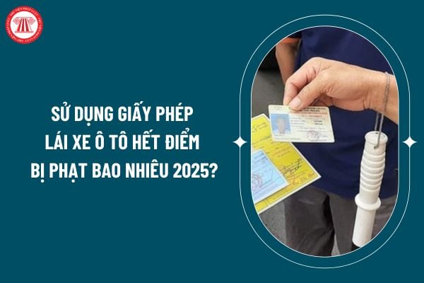 Sử dụng giấy phép lái xe ô tô hết điểm bị phạt bao nhiêu 2025? Mức phạt sử dụng giấy phép lái xe ô tô hết điểm theo Nghị định 168/2024? (Hình từ internet)