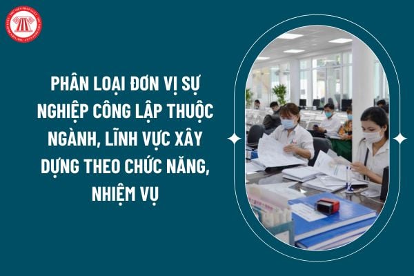 Phân loại đơn vị sự nghiệp công lập thuộc ngành, lĩnh vực xây dựng theo chức năng, nhiệm vụ theo Thông tư 15/2024 thế nào? (Hình từ internet)