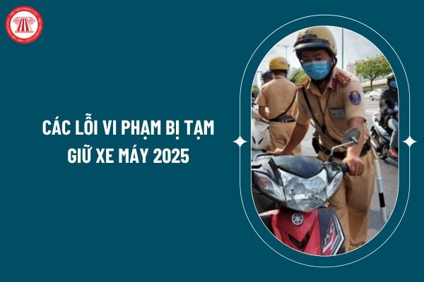 Các lỗi vi phạm bị tạm giữ xe máy 2025 theo Nghị định 168/2024 thế nào? Sử dụng giấy phép lái xe hết điểm bị phạt bao nhiêu? (Hình từ internet)