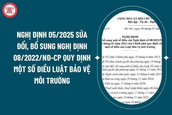 Nghị định 05/2025 sửa đổi, bổ sung Nghị định 08/2022/NĐ-CP quy định một số điều Luật Bảo vệ môi trường ra sao? (Hình từ internet)