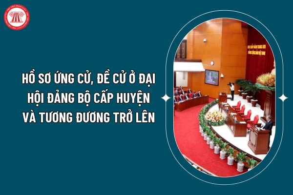 Hồ sơ ứng cử, đề cử ở đại hội đảng bộ cấp huyện và tương đương trở lên theo Hướng dẫn 04-HD/TW ra sao? (Hình từ internet)