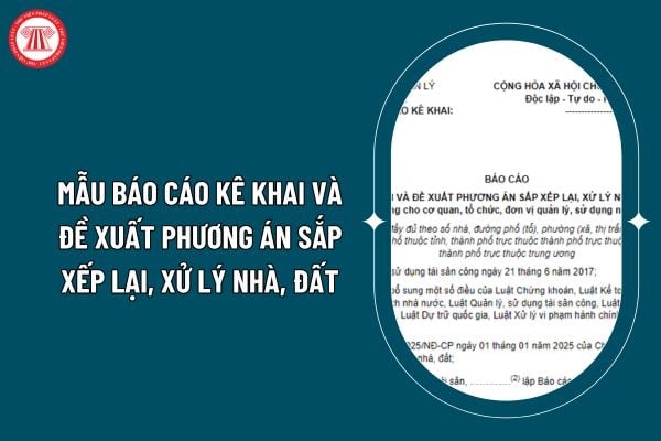 Mẫu báo cáo kê khai và đề xuất phương án sắp xếp lại, xử lý nhà, đất theo Nghị định 03/2025 ra sao? (Hình từ internet)