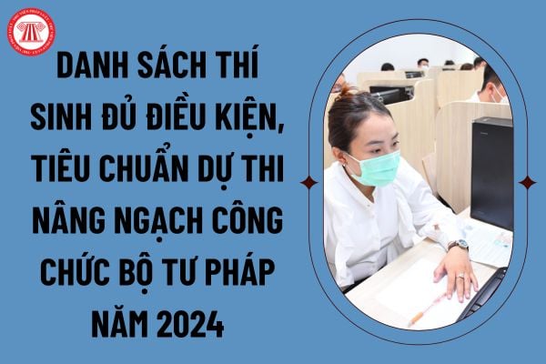 Đã có danh sách thí sinh đủ điều kiện, tiêu chuẩn dự thi nâng ngạch công chức Bộ Tư pháp năm 2024 (Ảnh từ internet)