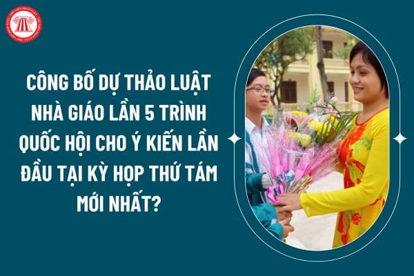 Công bố dự thảo Luật Nhà giáo lần 5 trình Quốc hội cho ý kiến lần đầu tại Kỳ họp thứ Tám mới nhất? (Hình từ internet)