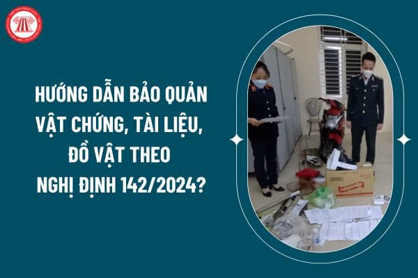 Hướng dẫn bảo quản vật chứng, tài liệu, đồ vật theo Nghị định 142/2024 thế nào? Các hành vi bị nghiêm cấm trong quản lý kho vật chứng và tài liệu, đồ vật? (Hình từ internet)