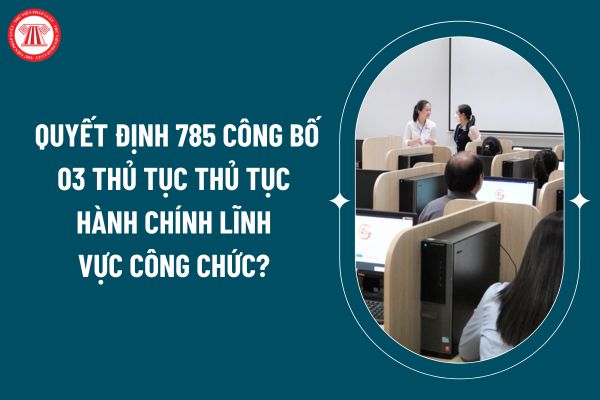 Quyết định 785 công bố 03 thủ tục thủ tục hành chính lĩnh vực công chức áp dụng từ ngày 06 11 như thế nào? (Hình từ internet)