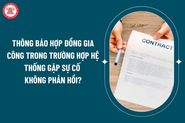 Thông báo hợp đồng gia công trong trường hợp Hệ thống gặp sự cố không phản hồi theo Quyết định 2538 như thế nào? (Hình từ internet)