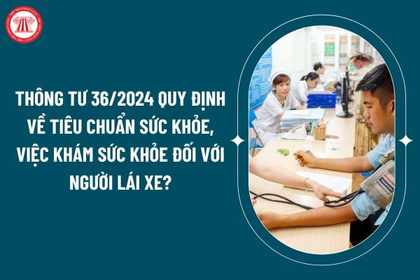 Thông tư 36/2024 quy định về tiêu chuẩn sức khỏe, việc khám sức khỏe đối với người lái xe như thế nào? (Hình từ internet)