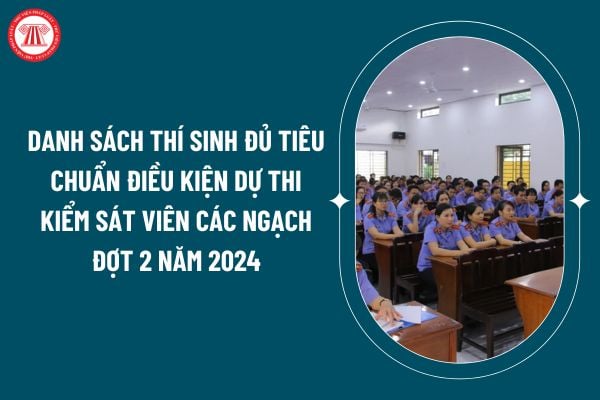 Danh sách thí sinh đủ tiêu chuẩn điều kiện dự thi Kiểm sát viên các ngạch đợt 2 năm 2024 thế nào? (Hình từ internet)