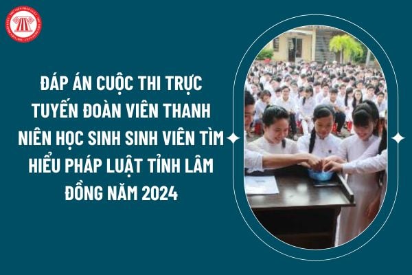 Đáp án cuộc thi trực tuyến Đoàn viên thanh niên học sinh sinh viên tìm hiểu pháp luật tỉnh Lâm Đồng năm 2024 thế nào? (Hình từ internet)