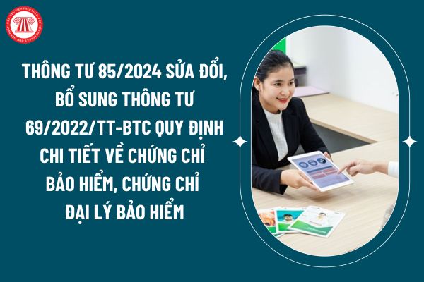 Thông tư 85/2024 sửa đổi, bổ sung Thông tư 69/2022/TT-BTC quy định chi tiết về chứng chỉ bảo hiểm, chứng chỉ đại lý bảo hiểm ra sao? (Hình từ internet)