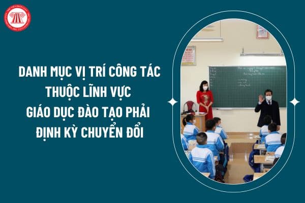 Danh mục vị trí công tác thuộc lĩnh vực giáo dục đào tạo phải định kỳ chuyển đổi theo Thông tư 19/2024 thế nào? (Hình từ internet)