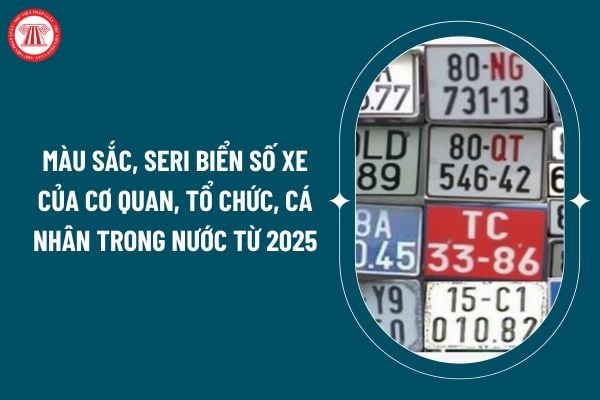 Màu sắc, seri biển số xe của cơ quan, tổ chức, cá nhân trong nước từ 2025 theo Thông tư 79/2024 thế nào? (Hình từ internet)