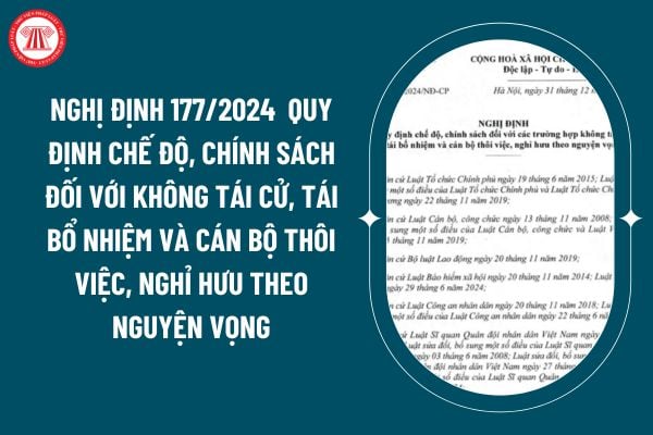 Nghị định 177/2024  quy định chế độ, chính sách đối với các trường hợp không tái cử, tái bổ nhiệm và cán bộ thôi việc, nghỉ hưu theo nguyện vọng ra sao? (Hình từ internet)