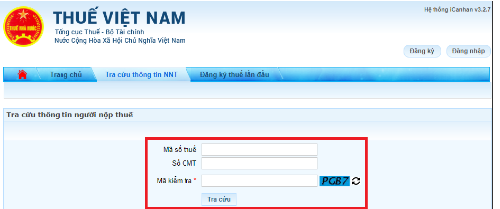 tra cứu mã số thuế cá nhân