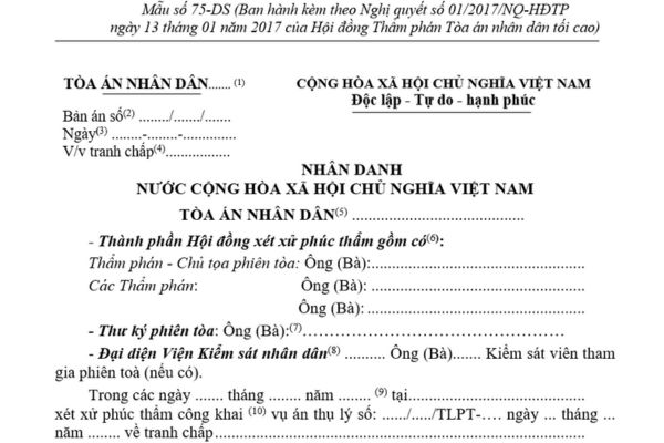 bản án phúc thẩm