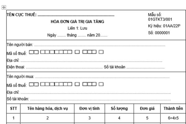 hóa đơn giá trị gia tăng