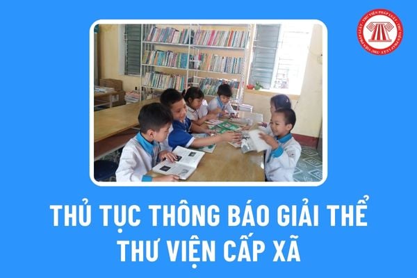 Thủ tục thông báo giải thể thư viện cấp xã, thư viện cơ sở giáo dục mầm non, cơ sở giáo dục khác là thư viện công lập ra sao?