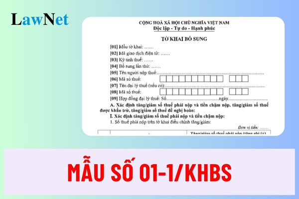 Bản giải trình khai bổ sung Mẫu số 01-1/KHBS như thế nào?