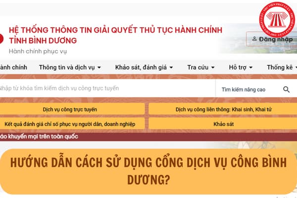 Hướng dẫn cách sử dụng cổng dịch vụ công Bình Dương?