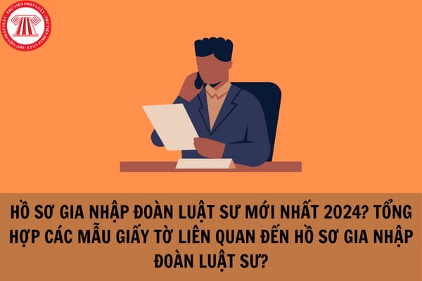 Hồ sơ gia nhập đoàn luật sư mới nhất 2024 gồm những giấy tờ nào?Tải về các mẫu giấy tờ liên quan đến hồ sơ gia nhập đoàn luật sư?