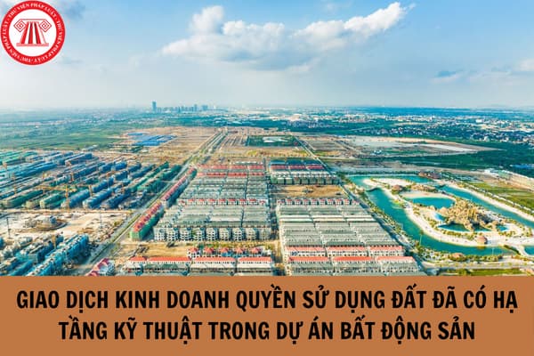 Quy định về giao dịch kinh doanh quyền sử dụng đất đã có hạ tầng kỹ thuật trong dự án bất động sản theo Luật Kinh doanh bất động sản 2023 như thế nào?