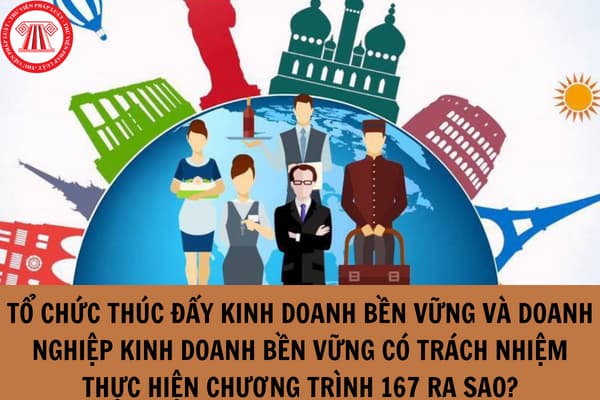 Tổ chức thúc đẩy kinh doanh bền vững và doanh nghiệp kinh doanh bền vững có trách nhiệm thực hiện Chương trình 167 ra sao?