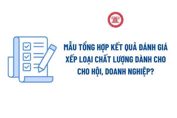 Mẫu Tổng hợp kết quả đánh giá xếp loại chất lượng dành cho cho hội, doanh nghiệp mới nhất là mẫu nào?