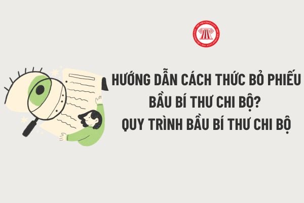 Hướng dẫn Cách thức bỏ phiếu bầu Bí thư Chi bộ? Quy trình bầu bí thư chi bộ theo Quyết định 190?