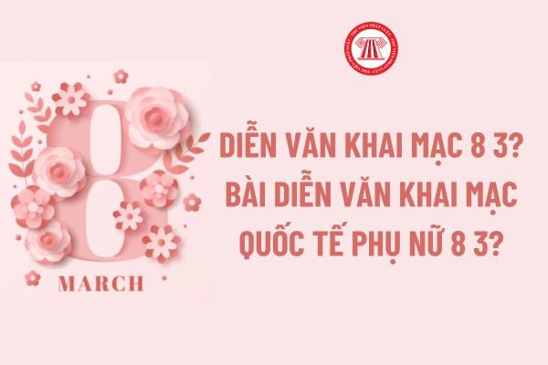 Diễn văn khai mạc 8 3? Mẫu Bài diễn văn khai mạc Quốc tế phụ nữ 8 3 hay ý nghĩa? Lao động nữ có được thưởng vào ngày 8 3?