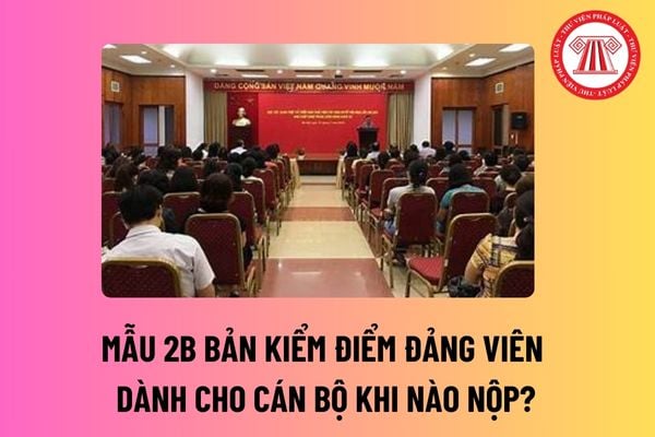 Mẫu 2b Bản kiểm điểm đảng viên dành cho cán bộ khi nào nộp? Xếp loại đảng viên cuối năm theo Hướng dẫn 25 gồm bao nhiêu mức?