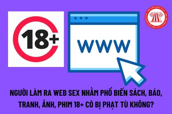 Người làm ra web sex nhằm phổ biến sách, báo, tranh, ảnh, phim 18+ có bị phạt tù không? Nếu có thì phạt mấy năm? 