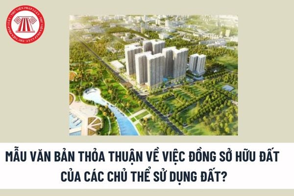 Mẫu Văn bản thỏa thuận về việc đồng sở hữu đất của các chủ thể sử dụng đất? Chỉ cấp chung 1 Giấy chứng nhận đối với đất có nhiều người đồng sở hữu? 