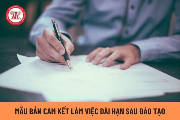 Mẫu bản cam kết làm việc dài hạn sau khi người lao động được cử đi đào tạo nâng cao trình độ như thế nào?