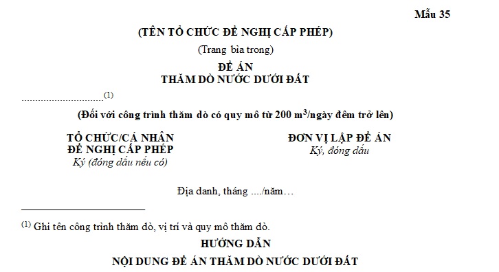 thăm dò nước dưới đất