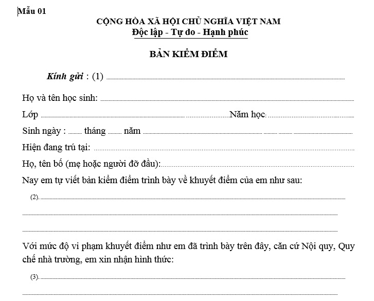 ban kiểm điểm