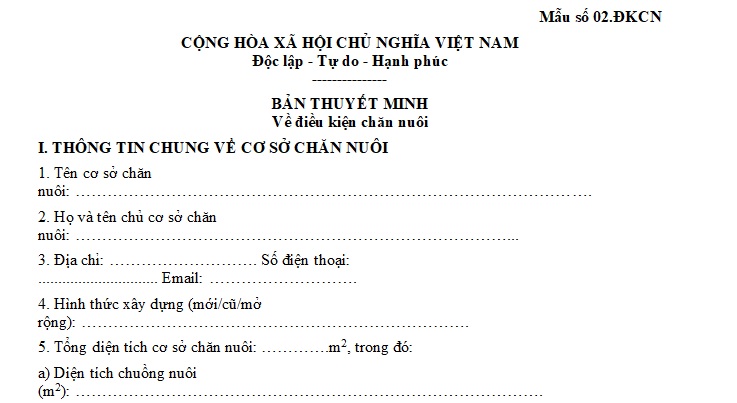 điều kiện chăn nuôi