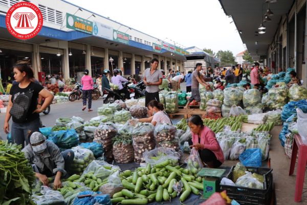 Tài sản kết cấu hạ tầng chợ do Nhà nước đầu tư quản lý được quy định bao gồm các loại tài sản nào?