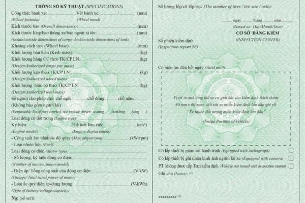 giấy chứng nhận kiểm định