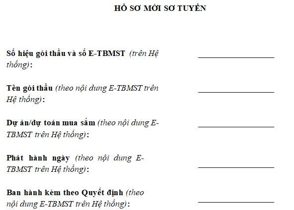 mẫu hồ sơ mời sơ tuyển mua sắm hàng hóa
