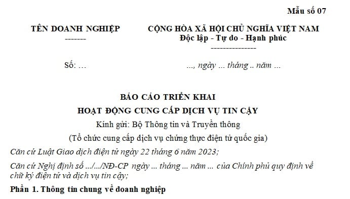 cung cấp dịch vụ tin cậy