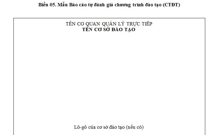 báo cáo tự đánh giá ct dạo tạo của đại học