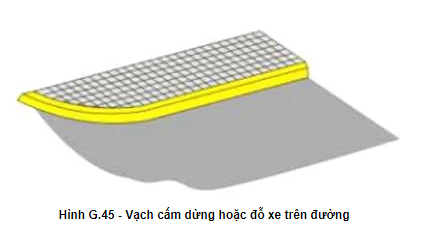 Vạch cấm dừng xe, cấm đỗ xe trên đường