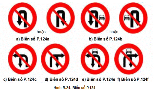 Cách phân biệt các loại biển cấm quay đầu xe?