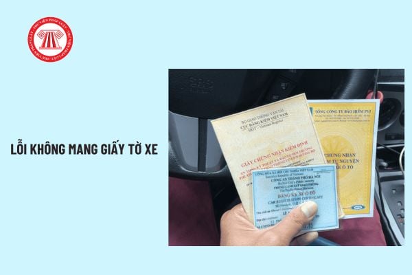 Lỗi không mang giấy tờ xe là lỗi gì? Lỗi không mang giấy tờ xe máy phạt bao nhiêu theo Nghị định 168?