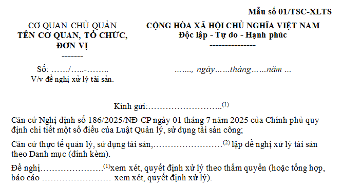 TỜ TRÌNH ĐỀ XUẤT THANH LÝ TÀI SẢN CỐ ĐỊNH CỦA ĐƠN VỊ SỰ NGHIỆP