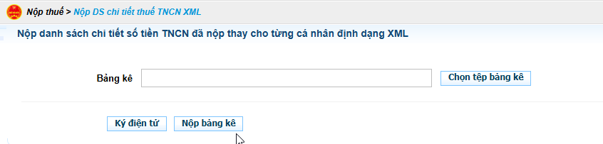 Hướng dẫn nộp danh sách chi tiết số tiền nộp thuế TNCN đã nộp thay cho từng cá nhân trên eTax