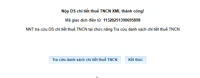 Hướng dẫn nộp danh sách chi tiết số tiền nộp thuế TNCN đã nộp thay cho từng cá nhân trên eTax