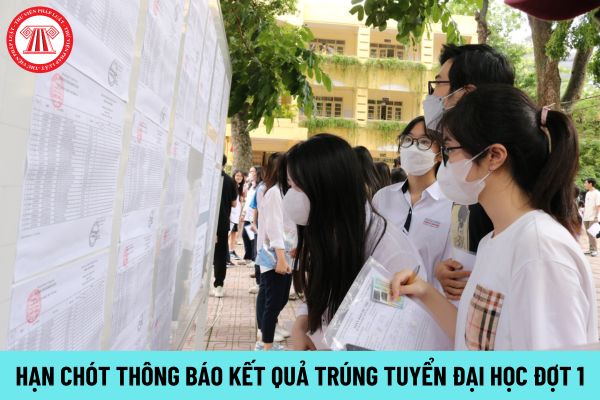 Hạn chót thông báo kết quả trúng tuyển đại học đợt 1? Xác nhận nhập học trong vòng bao nhiêu ngày sau khi có kết quả?